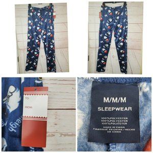 Fleece Navidad I Sleigh Up To Snow Good Med Pajama Pants women